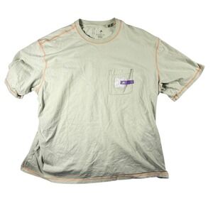 Adidas Pocket T-Shirt Mens XL Sage Green Excellent IC1635 Contrast Stitching